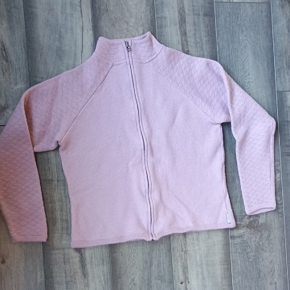 Woolrich Women's Soft Pink Full Zip Sweater